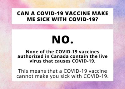 Can a COVID-19 vaccine make me sick with COVID-19? Nope!