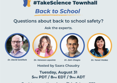 #TakeScience Town Hall Experts: August 31st