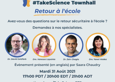 Experts au groupe de parole #TakeScience: le 31 août