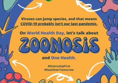 On World Health Day, let’s talk about Zoonosis and One Health.