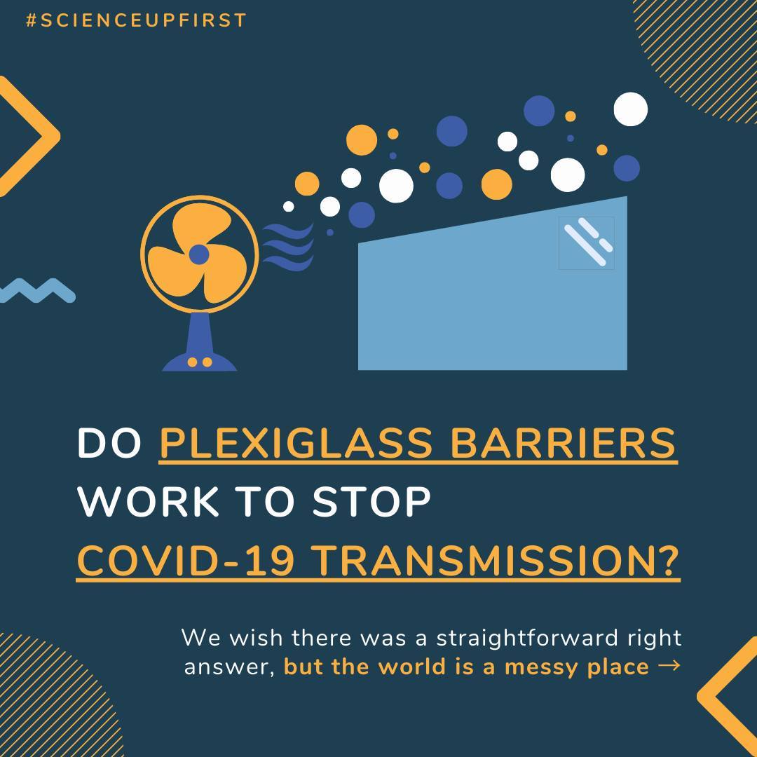 Do plexiglass barriers work to stop COVID-19 transmission?