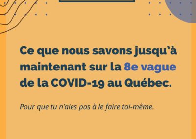 Ce que nous savons jusqu’à maintenant sur la 8e vague de la COVID-19 au Québec