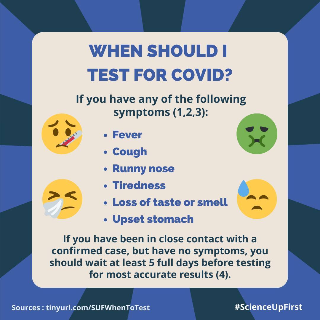 When should I test for COVID?
