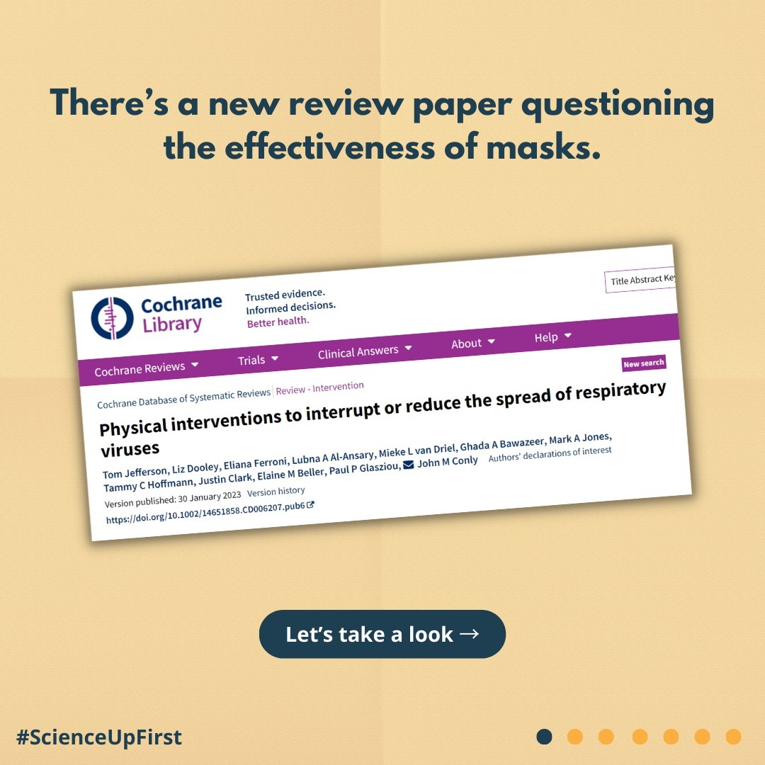 There’s a new review paper questioning the effectiveness of masks