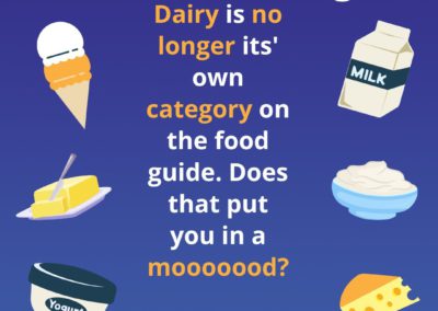 Dairy is no longer its own category on the food guide.