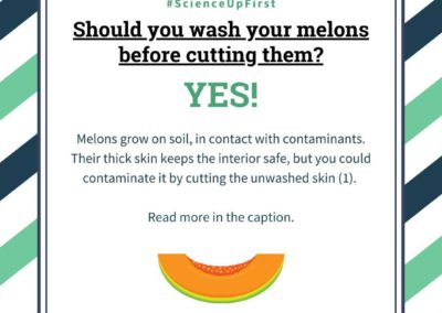 Should you wash your melons before cutting them?