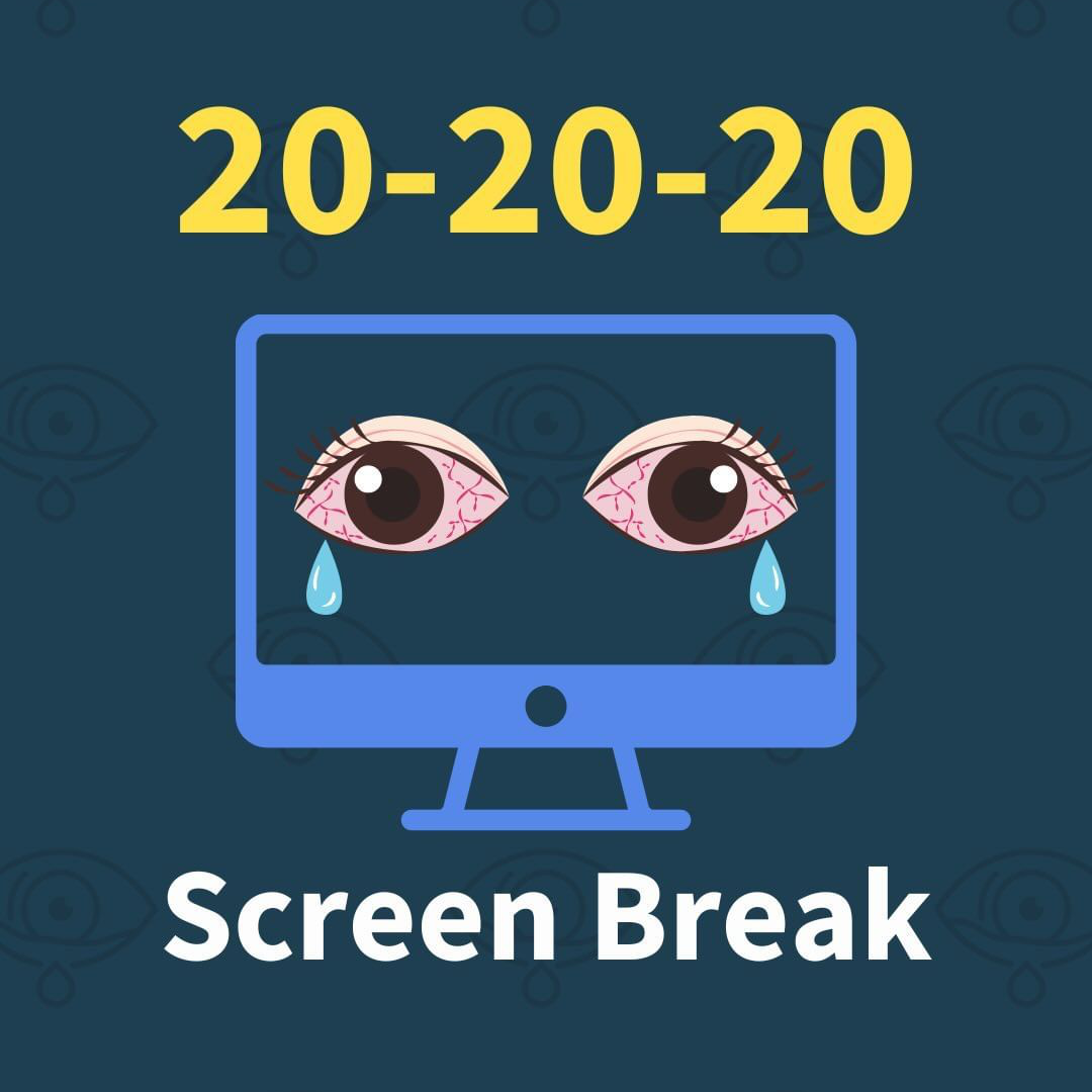 Screen Break: The 20-20-20 rule